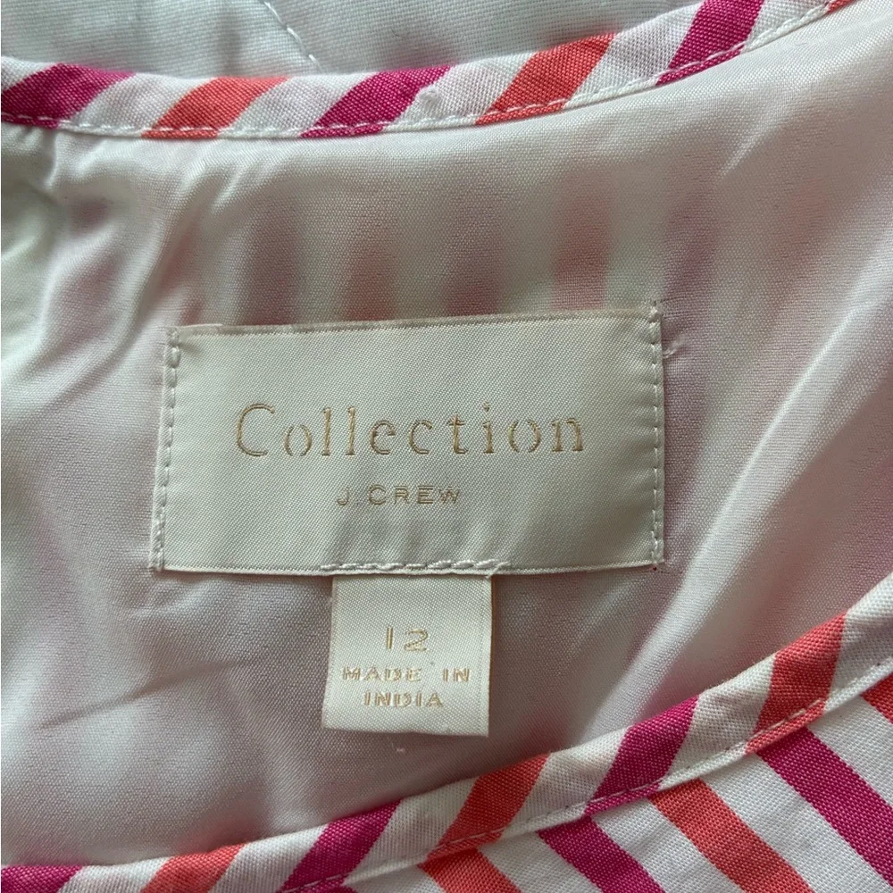 J. Crew Pink and White Striped Collection Dress - Picture 7 of 8